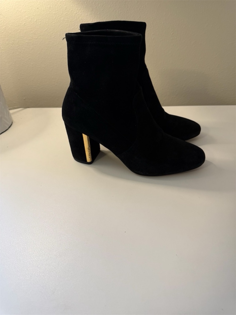 Coach Margot Suede Black Heeled Bootie, size 10. Sock Boot Bootie - Picture 5 of 9